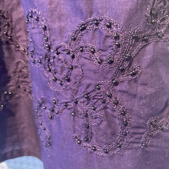 Esprit Purple Skirt with Beaded Accents - NWT - Picture 6 of 11